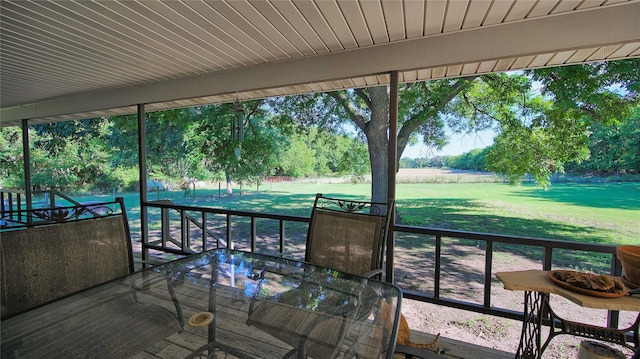 view of sunroom / solarium