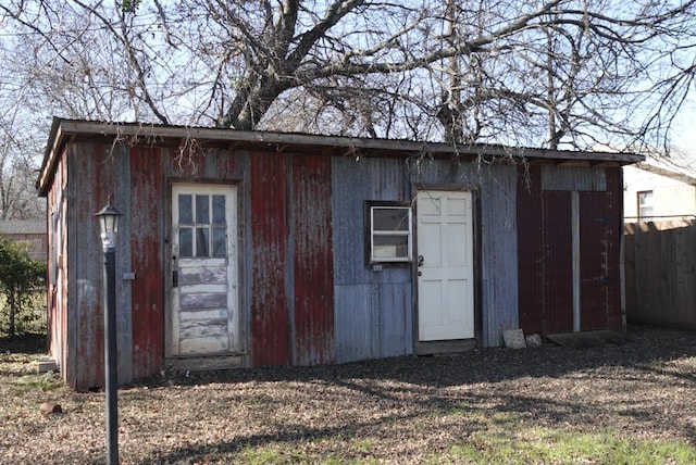 view of outdoor structure