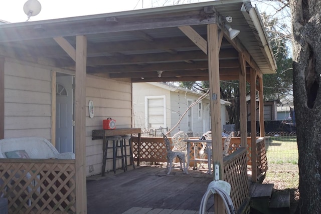 view of wooden terrace