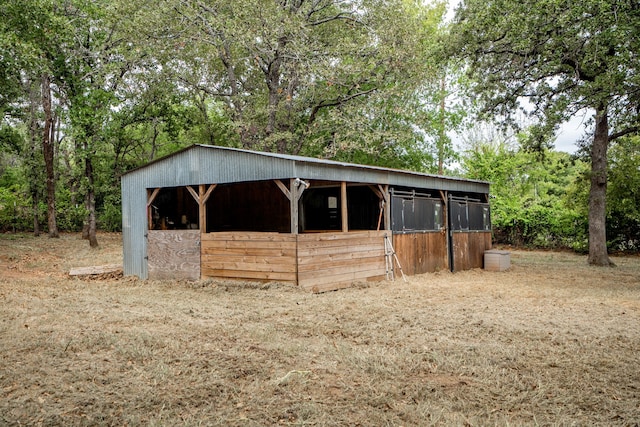 view of horse barn