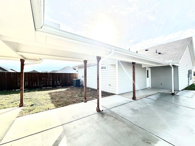 view of patio / terrace with central AC unit