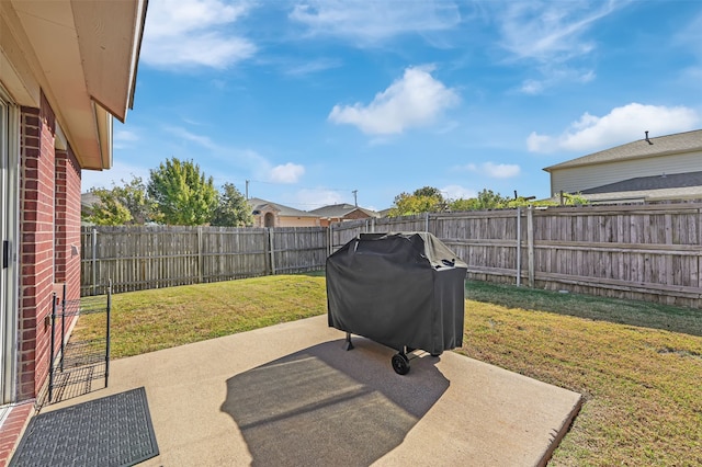 view of patio with grilling area