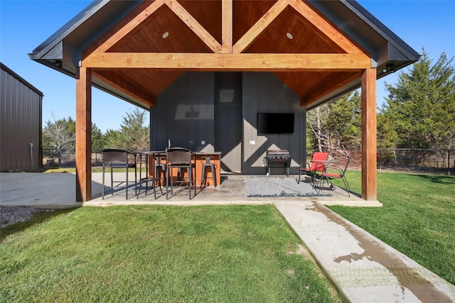 exterior space with a gazebo