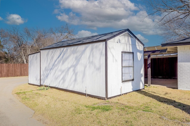 view of outbuilding