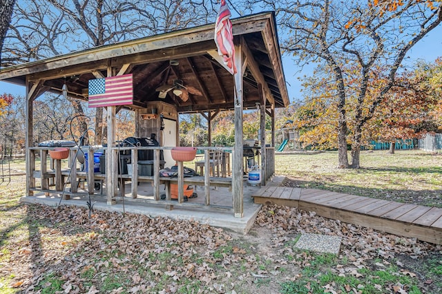 exterior space featuring a playground