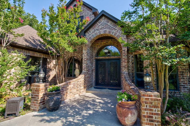 entrance to property with french doors