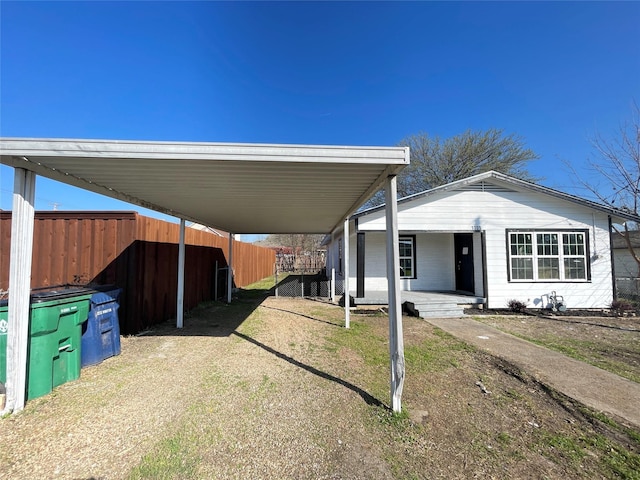 exterior space with covered porch