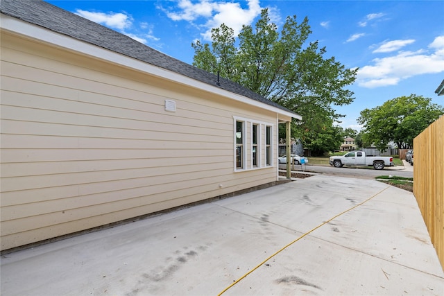 view of home's exterior featuring a patio