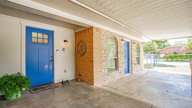 view of doorway to property