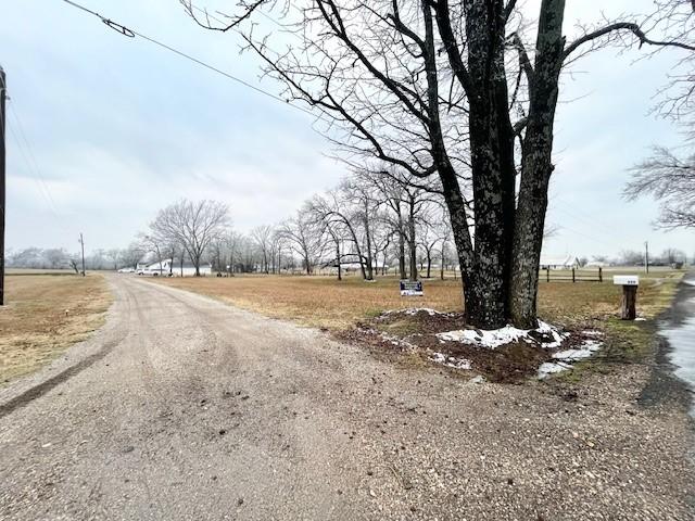 view of road with a rural view