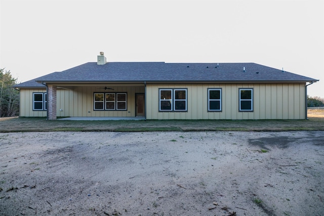 rear view of property with a patio area