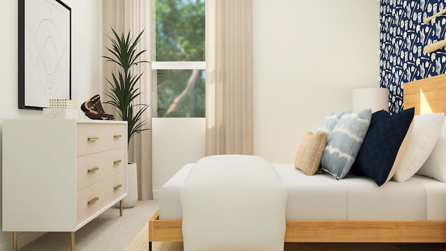 view of carpeted bedroom