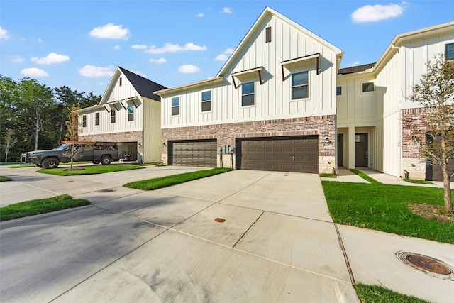 view of property with a garage