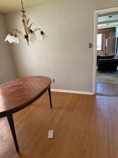 unfurnished dining area featuring wood-type flooring