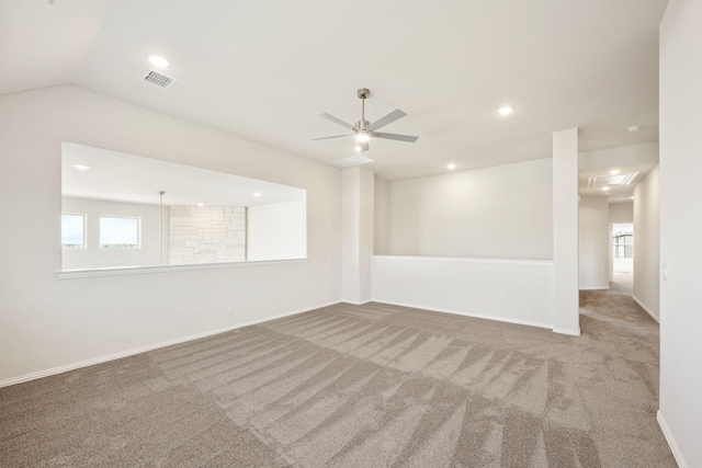 329 Sparkling Springs Dr, Waxahachie, TX 75165 - spare room with carpet, plenty of natural light, ceiling fan, recessed lighting, and baseboards