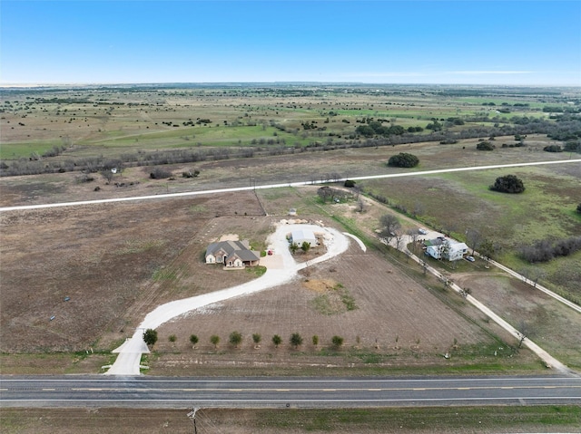 bird's eye view featuring a rural view