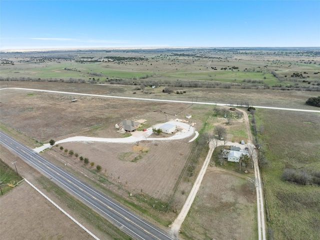 drone / aerial view featuring a rural view