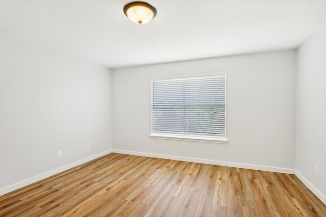 empty room featuring light wood-type flooring