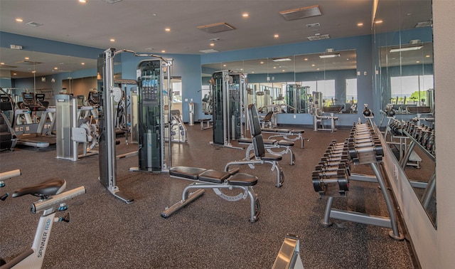 view of workout area