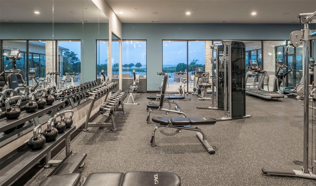 view of exercise room