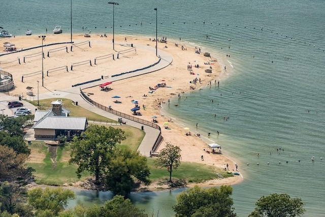 water view with a view of the beach