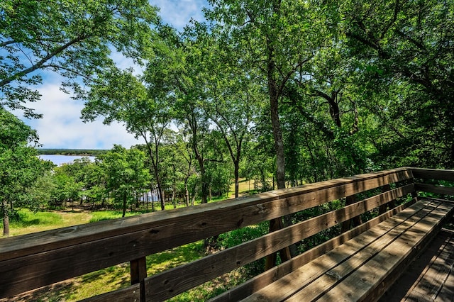 40 Zumwalt Cir, Pottsboro, TX 75076 - wooden terrace with a water view