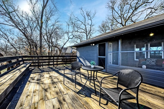 view of wooden terrace