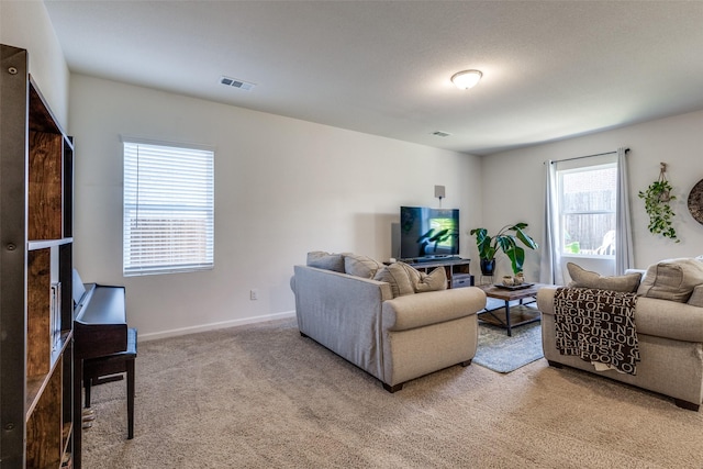 view of carpeted living room