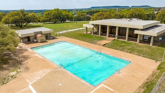 view of pool with a patio area