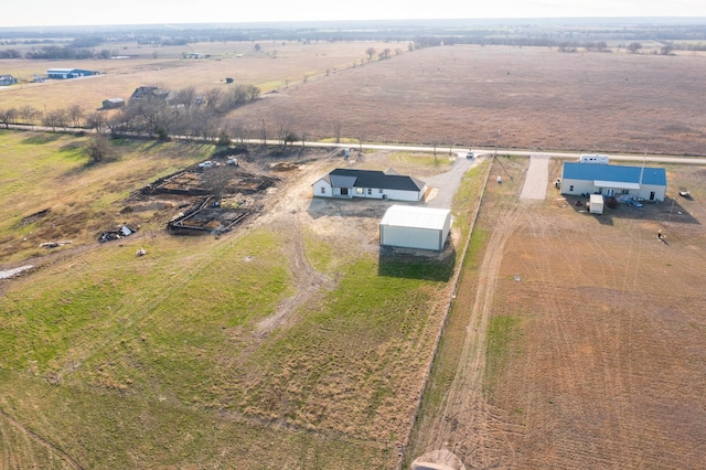 aerial view featuring a rural view