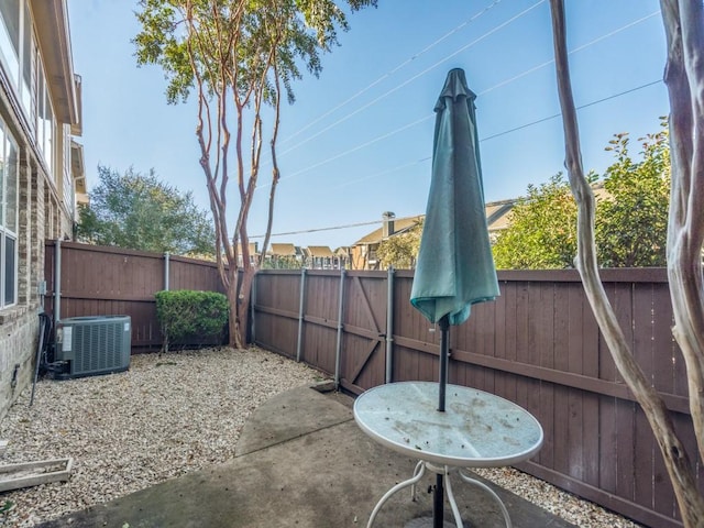 view of patio / terrace with central AC unit