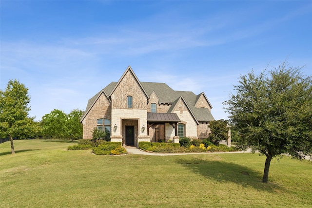 view of front of house with a front yard