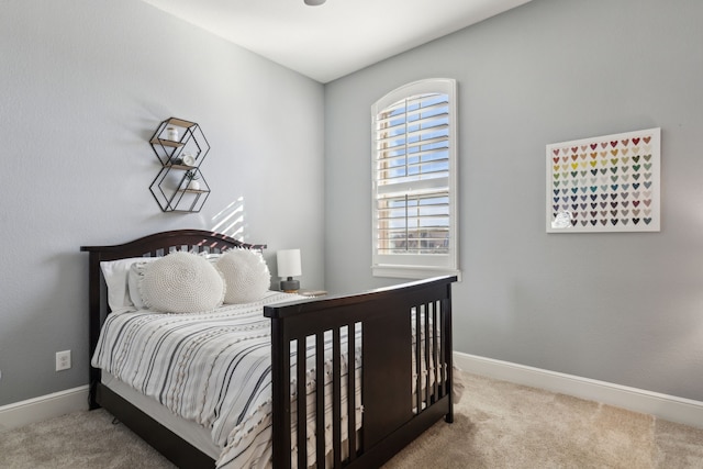 view of carpeted bedroom