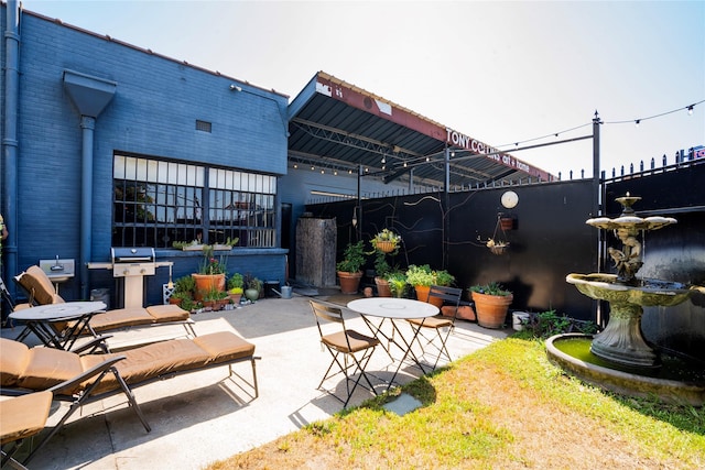 view of patio featuring area for grilling