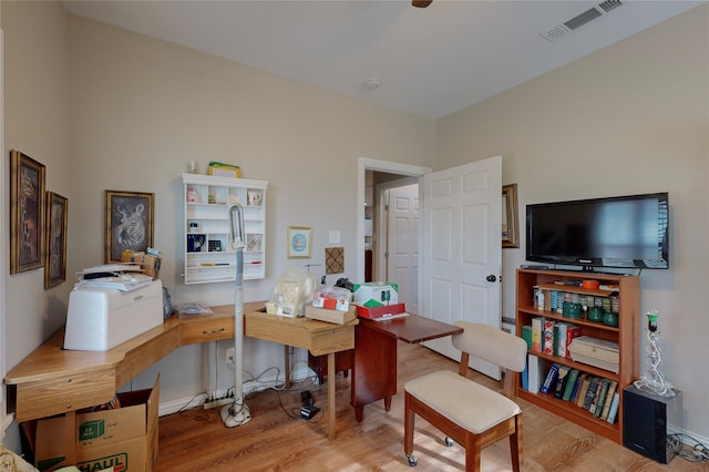 dining space featuring light hardwood / wood-style flooring