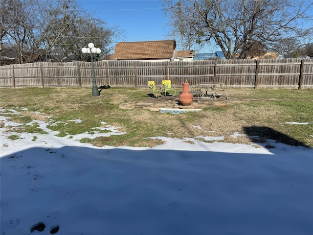 view of snowy yard