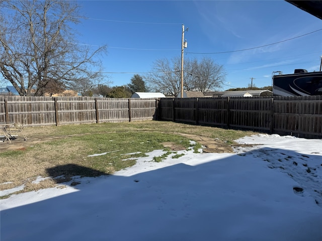 view of snowy yard