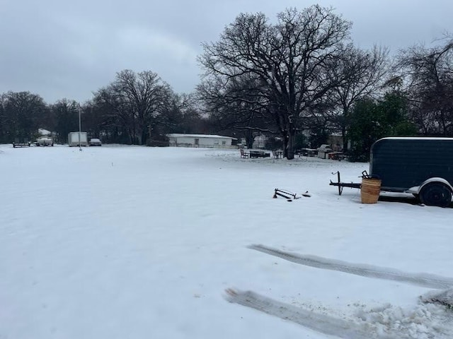 view of snowy yard