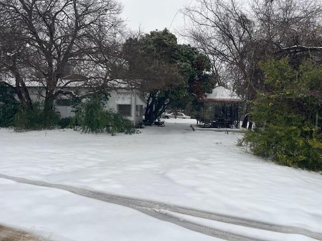 view of snowy yard