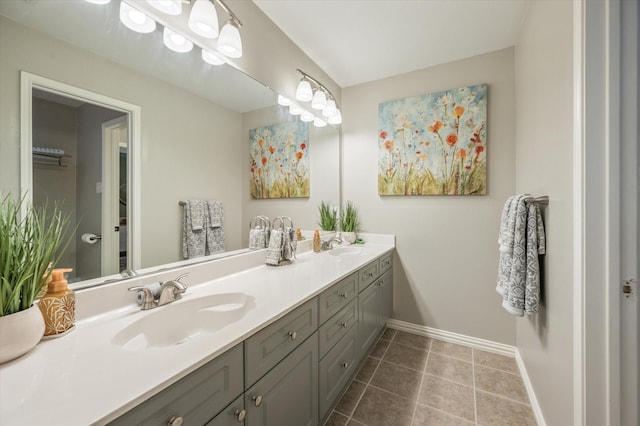 bathroom with vanity