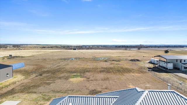 aerial view featuring a rural view