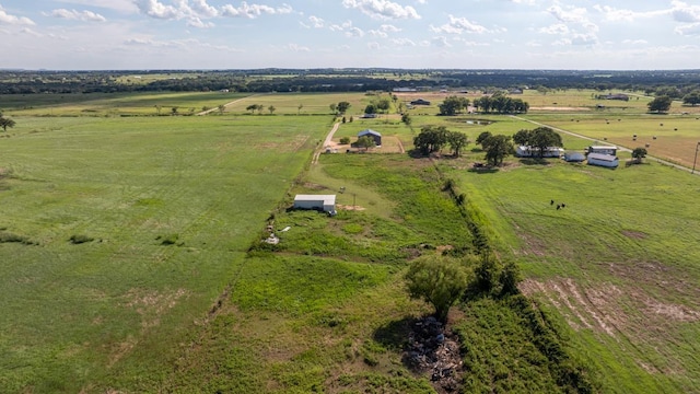 drone / aerial view with a rural view