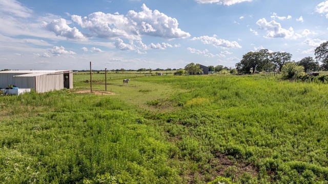 view of yard featuring a rural view