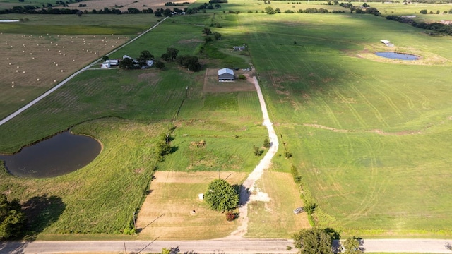 aerial view featuring a rural view