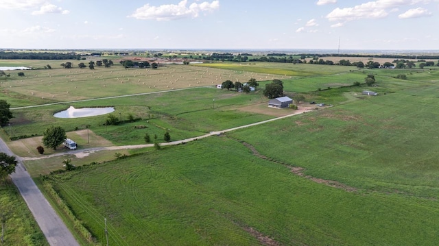 aerial view featuring a rural view