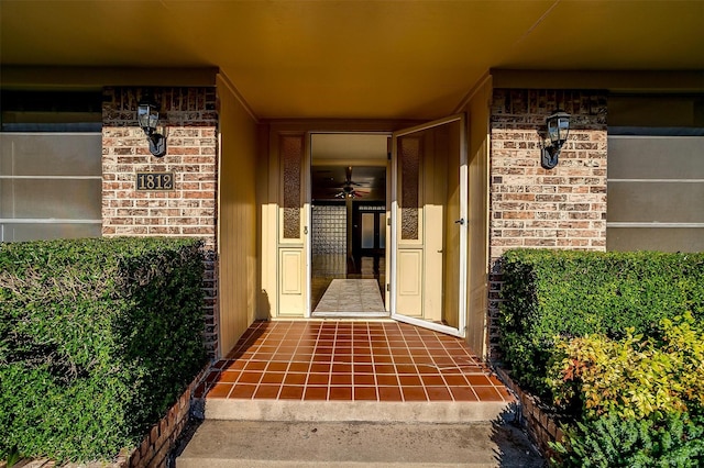 view of doorway to property