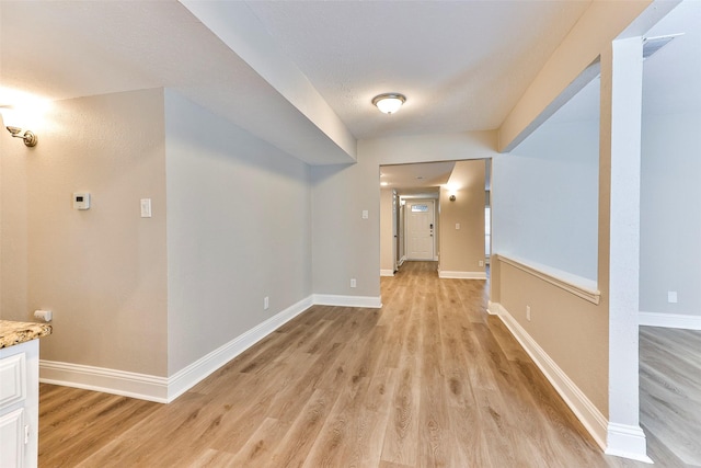 interior space with light wood-type flooring