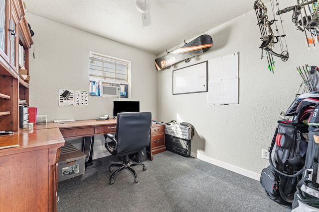 office with ceiling fan and cooling unit