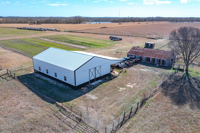 bird's eye view with a rural view