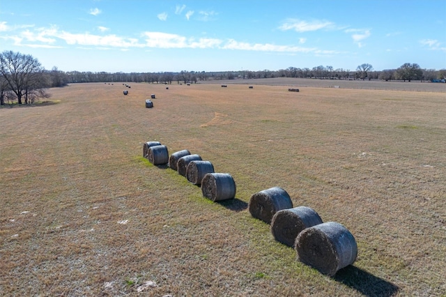 aerial view featuring a rural view